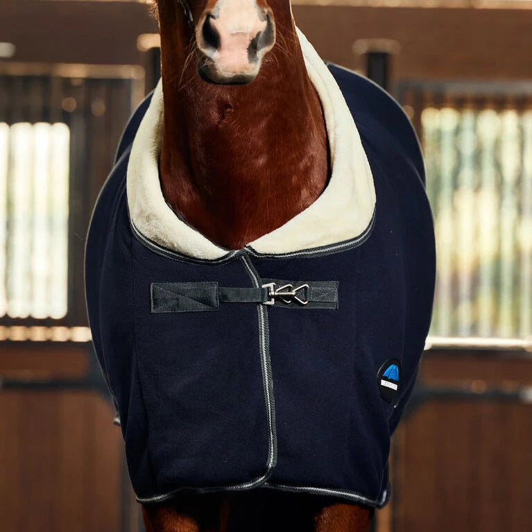 Weatherbeeta Sherpa Fleece Cooler Standard Neck #colour_navy-charcoal