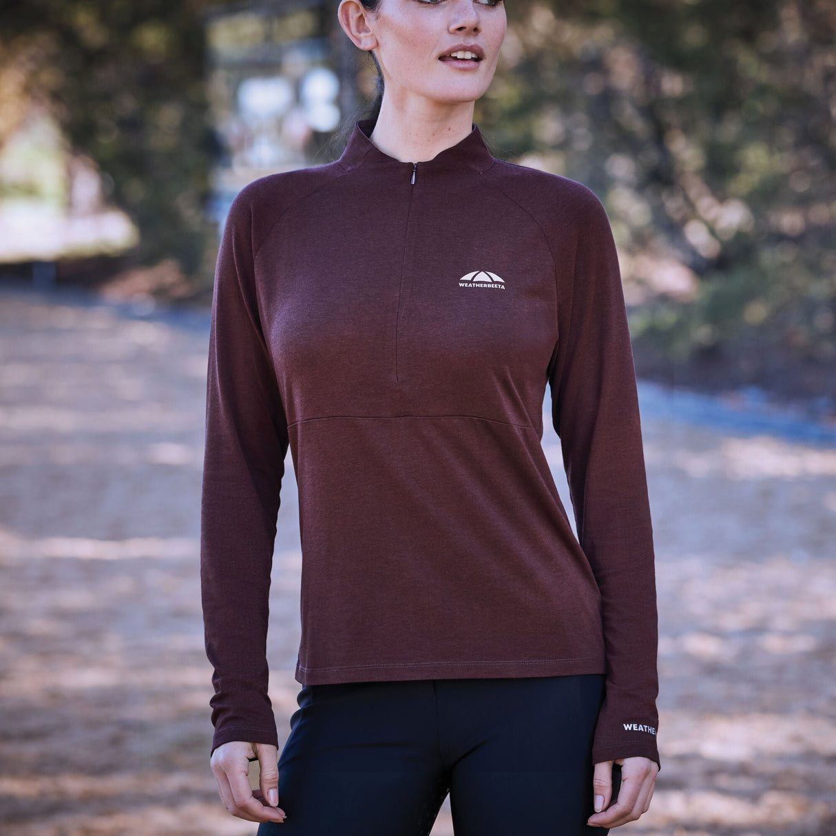 Weatherbeeta Ladies Bamboo Long Sleeve Performance Base Layer #colour_mulberry