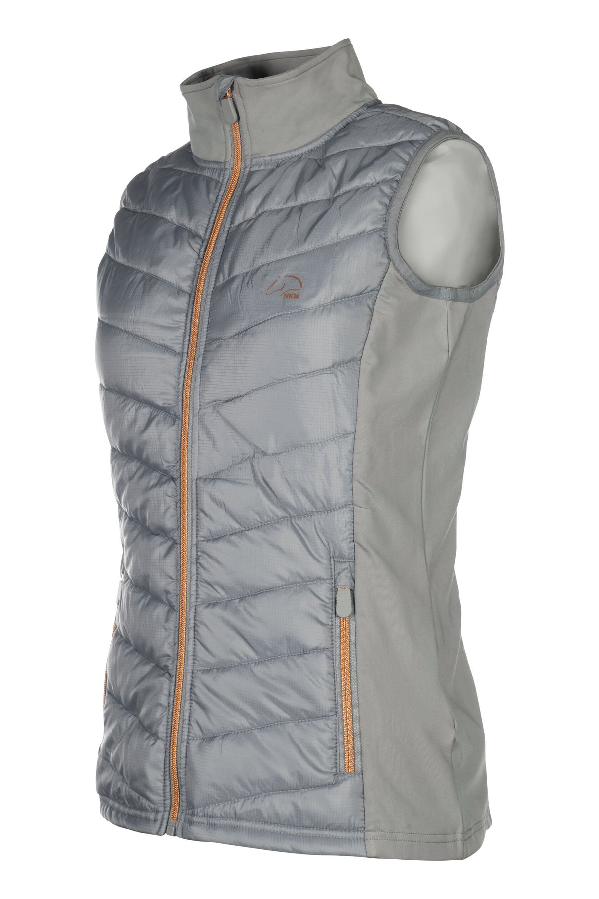 HKM Children's Jersey/Nylon Vest -Basel- Style #colour_grey-rose-gold