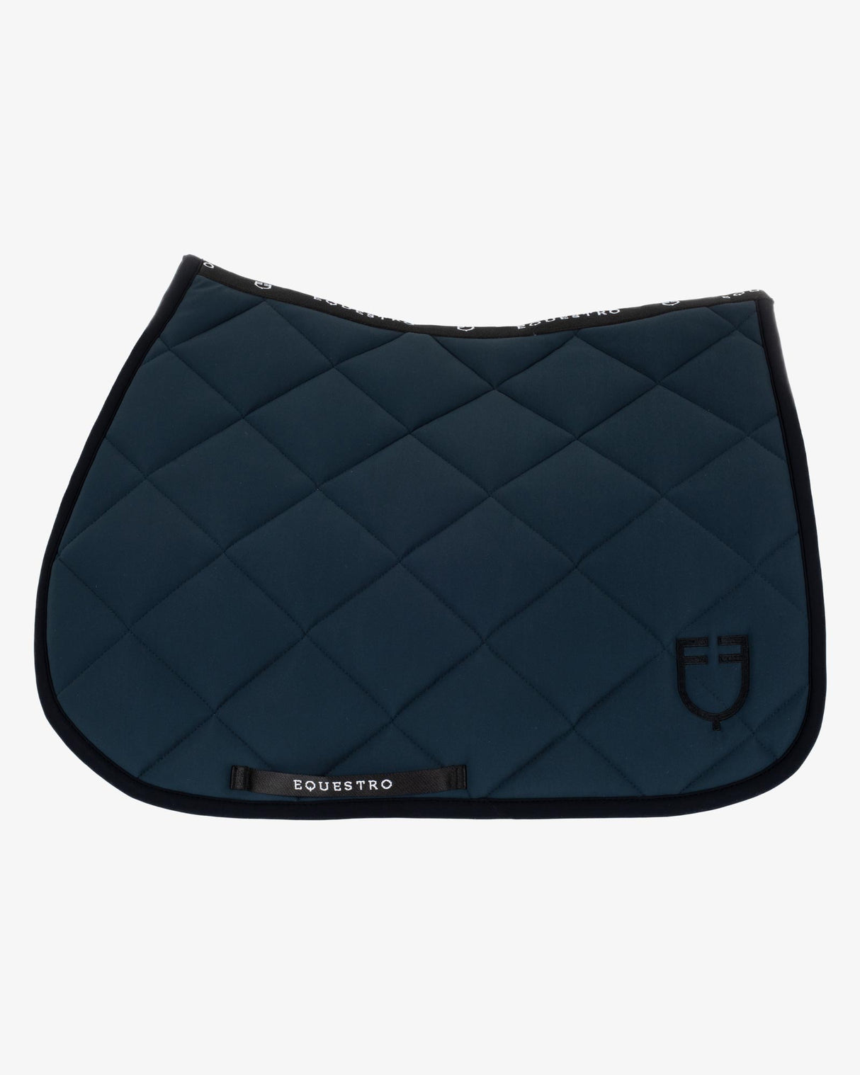 Jumping saddle pad with embroidered logo black line edition - NAVY