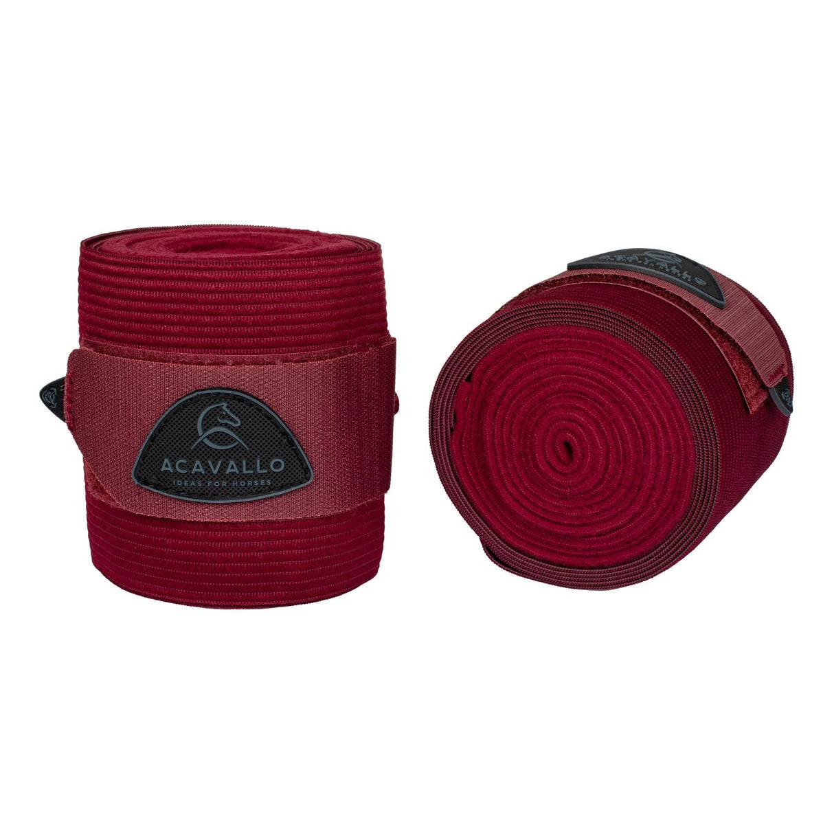 Acavallo Elasticated Exercise Bandages Fleece #colour_burgundy