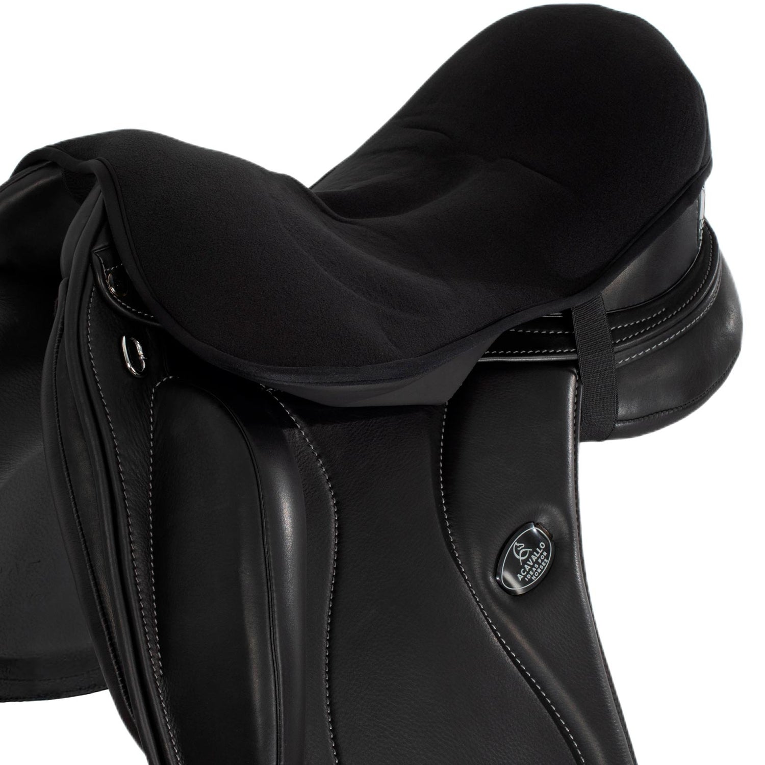 Acavallo Ortho-Pubis Seat Saver Dressage Classic Gel-In Dri-Lex 20mm #colour_black