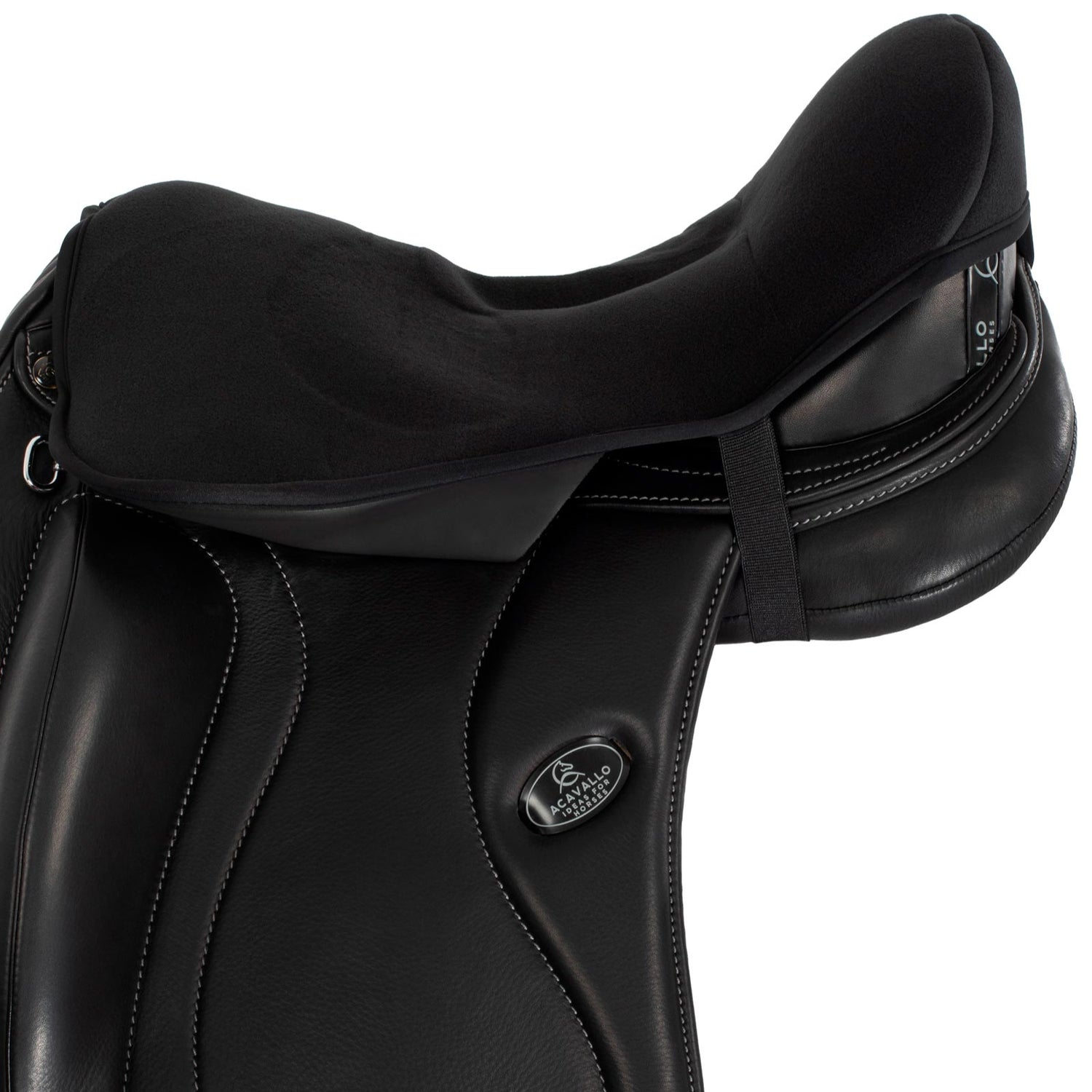 Acavallo Ortho-Pubis Seat Saver Dressage Classic Gel-In Dri-Lex 20mm #colour_black