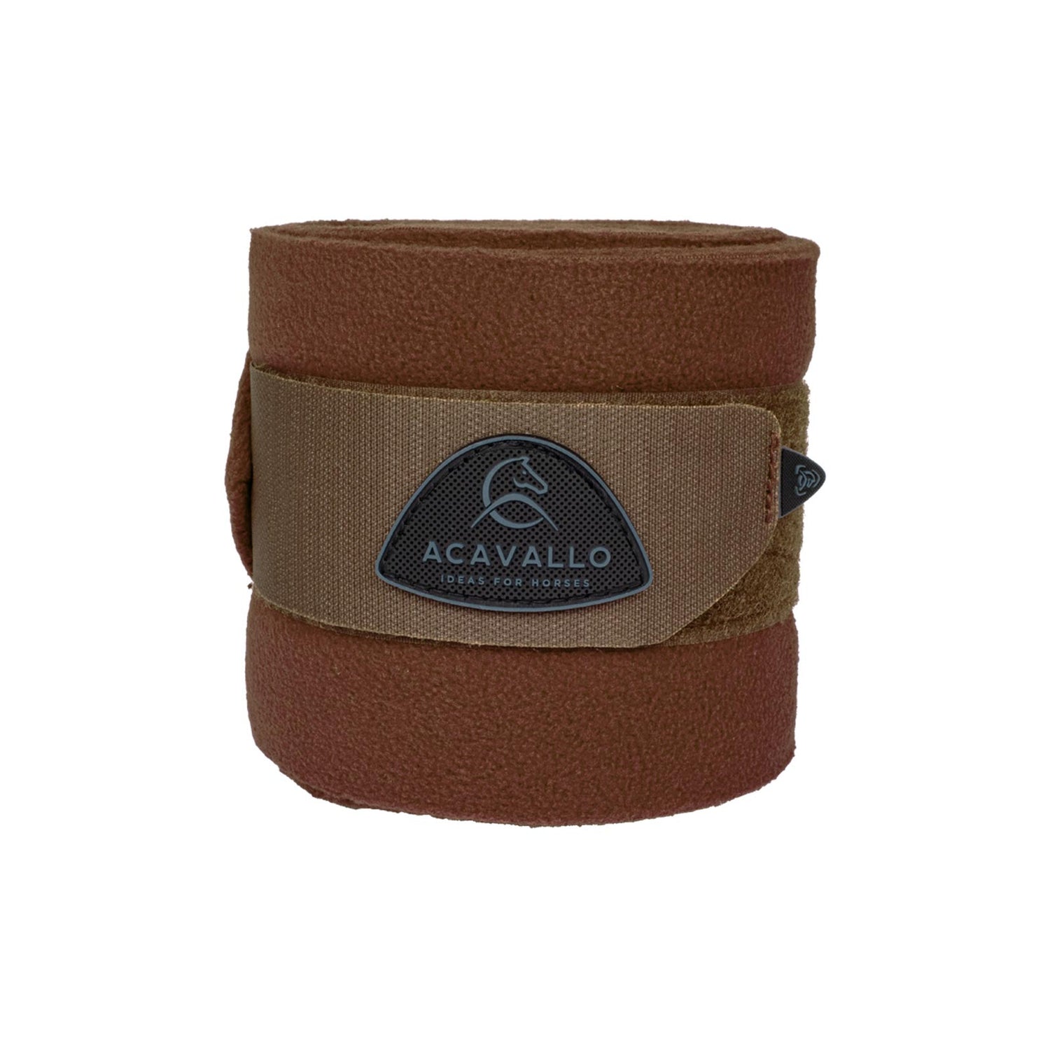 Acavallo Fleece Exercise Bandages Hook-And-Loop Closure Fastening #colour_brown