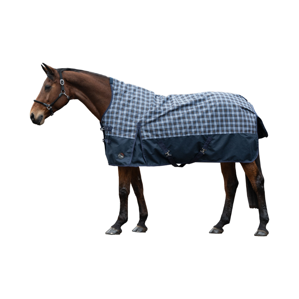 HKM 1200D Light Highneck Rug -Glasgow- #colour_deep-blue-check