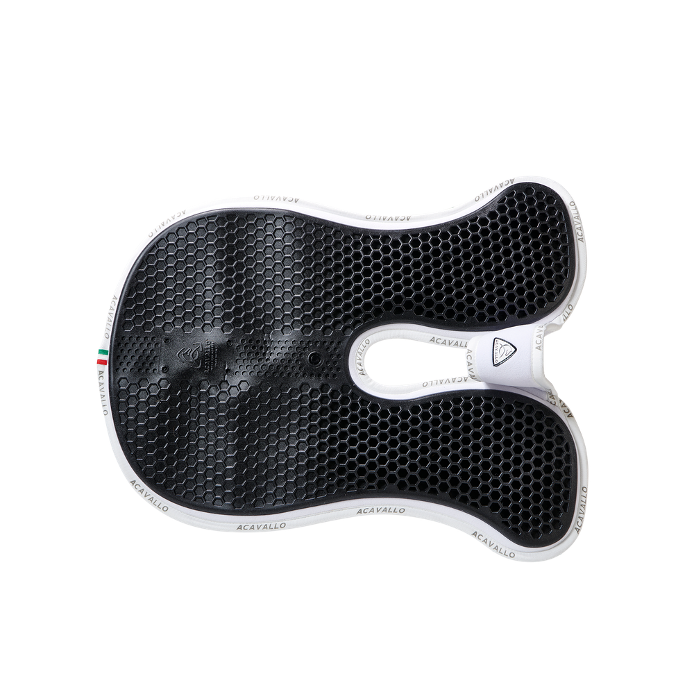 Acavallo Pad MF WFS Suede Hexagonal Gel Front Riser #colour_white