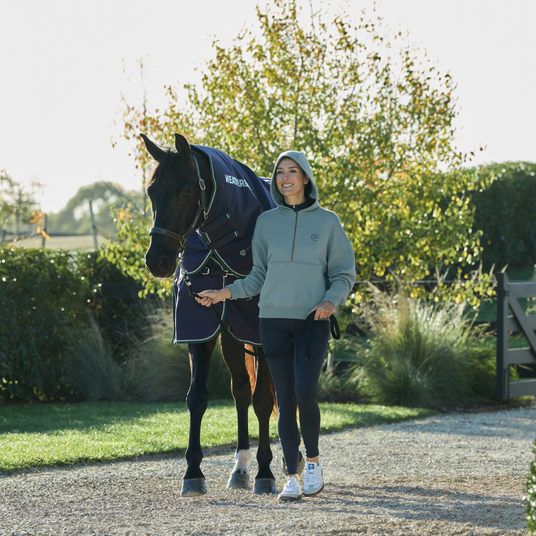 Dublin Ladies 1/4 Zip Hooded Fleece Pullover #colour_washed-teal