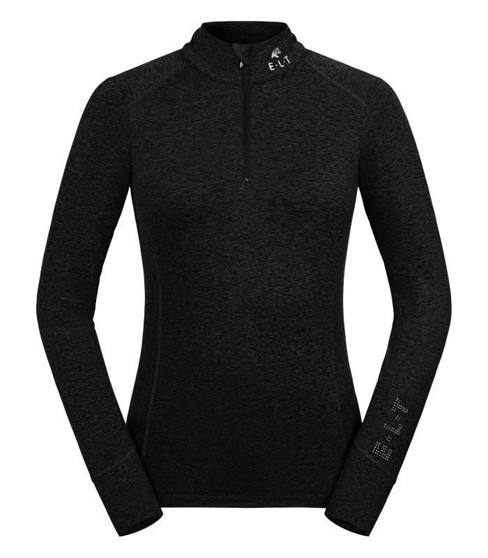E.L.T Ladies Milano Functional-Zip Shirt #colour_black