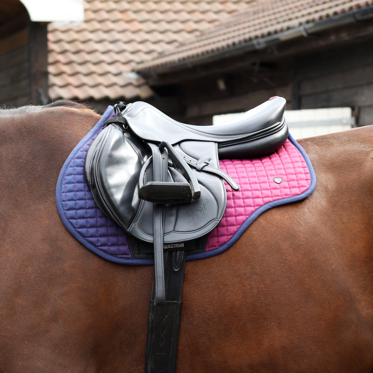 Hy Equestrian Synergy Elevate Saddle Pad #colour_navy-fig