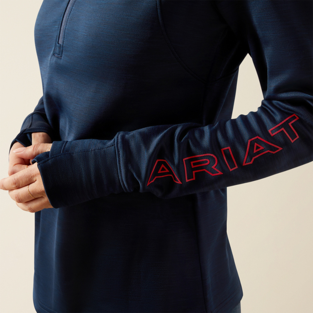 Ariat Women's Team EQ 1/2 Zip Pullover #colour_navy