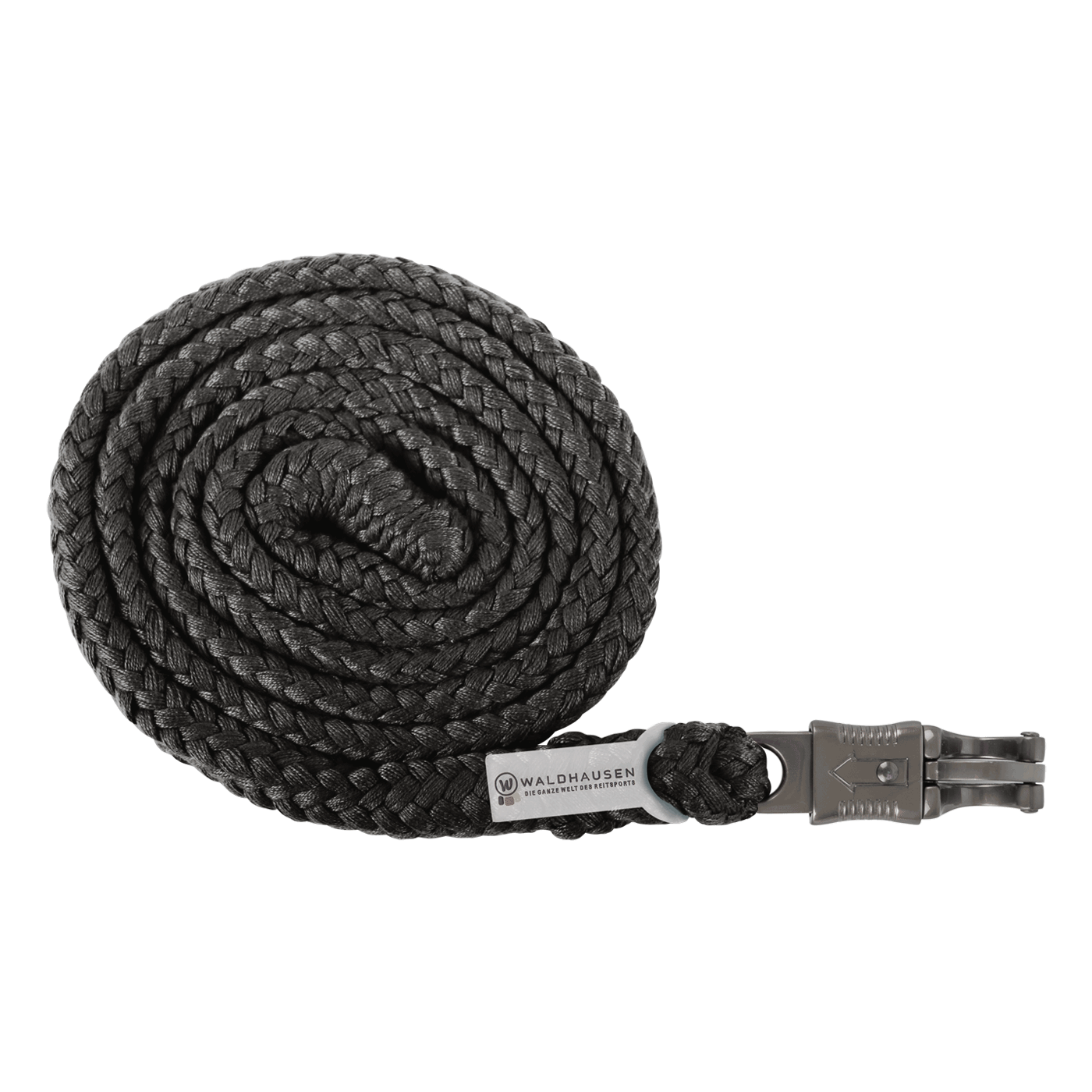 Waldhausen Panic Hook Lead Rope Plus with dark hardware #colour_black-with-dark-hardware