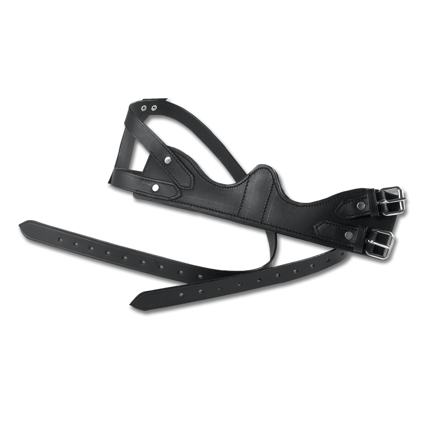 Waldhausen Soft Padded Leather Crib Biter #colour_black