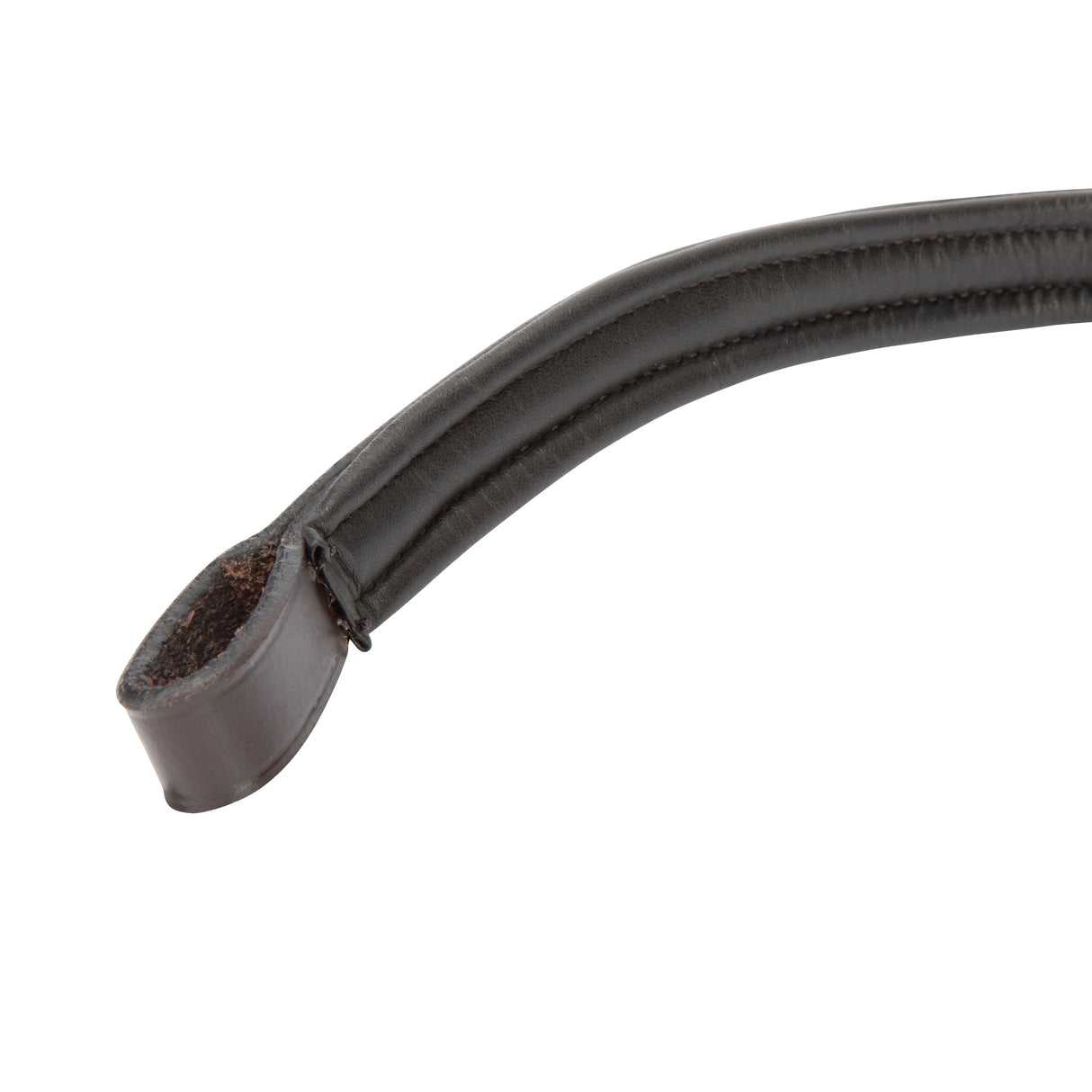 Shires Velociti Lusso Curved Browband #colour_havana