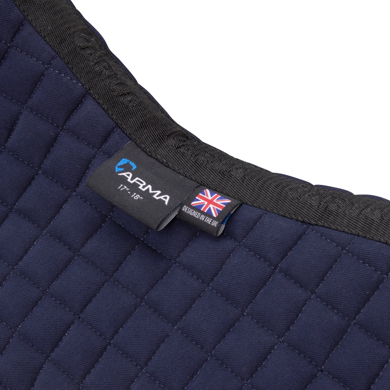 Shires ARMA Deluxe Cotton Half Pad #colour_navy-natural