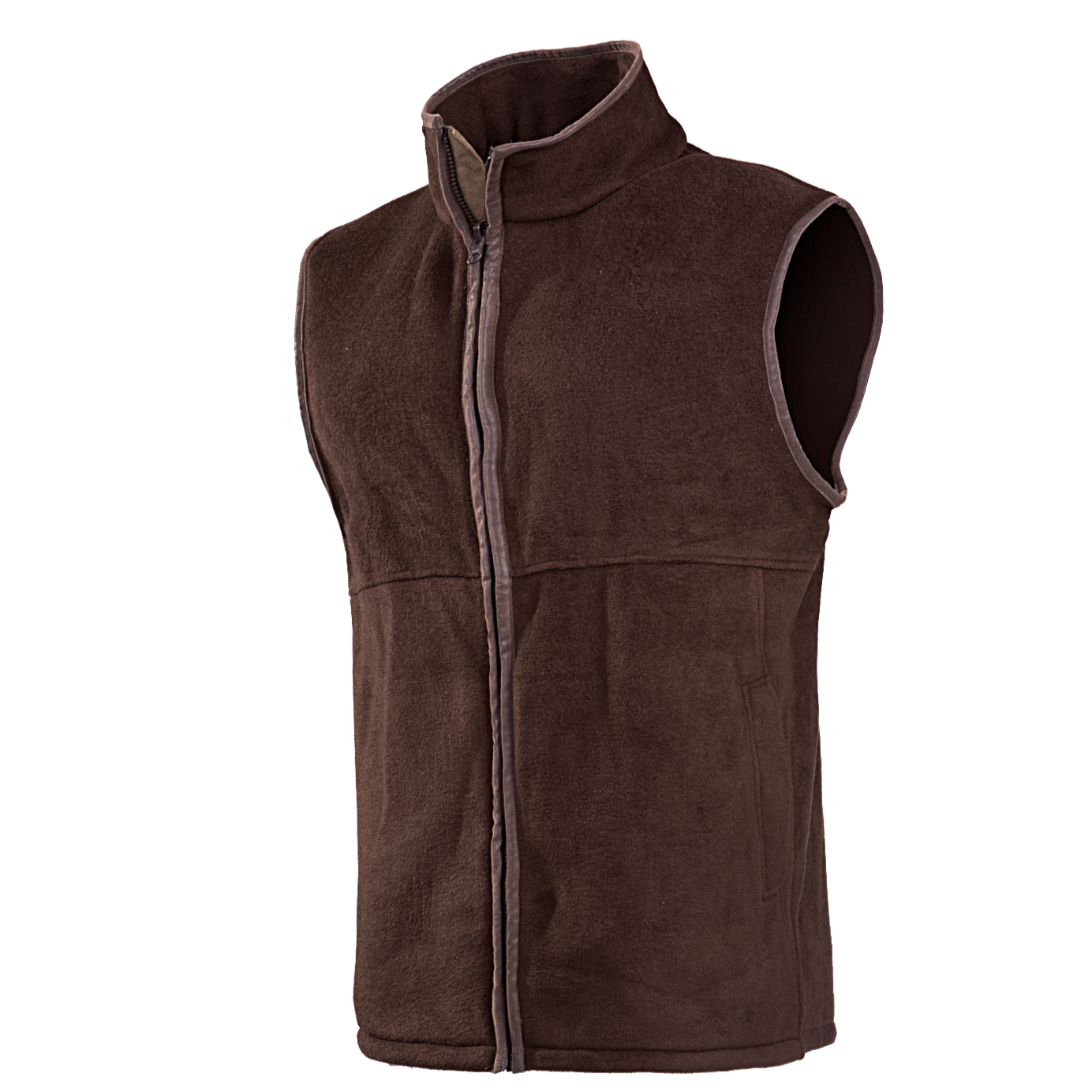 Baleno Harvey Mens Fleece Bodywarmer #colour_chocolate