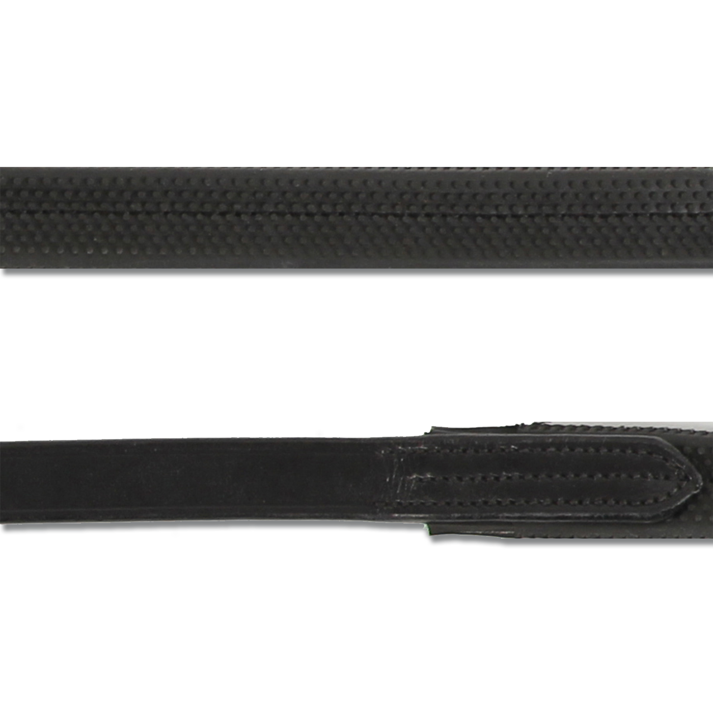 Waldhausen 22mm Rubber reins with Leather #colour_black