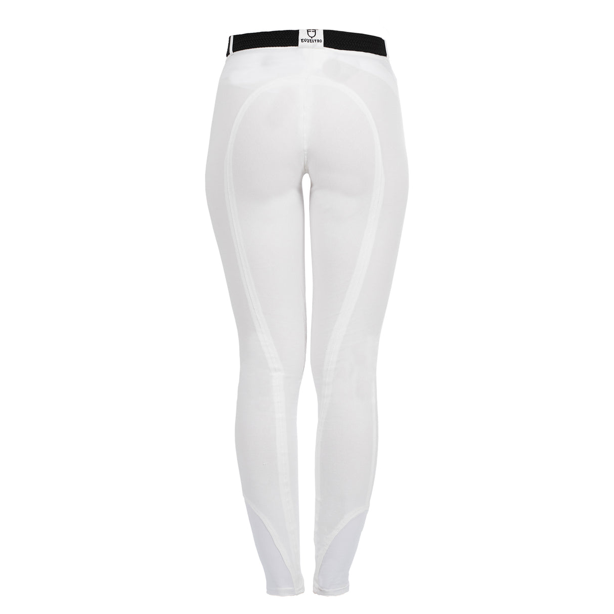 Equestro Selene Model Woman Breeches In Stretch Cotton With Grip #colour_white