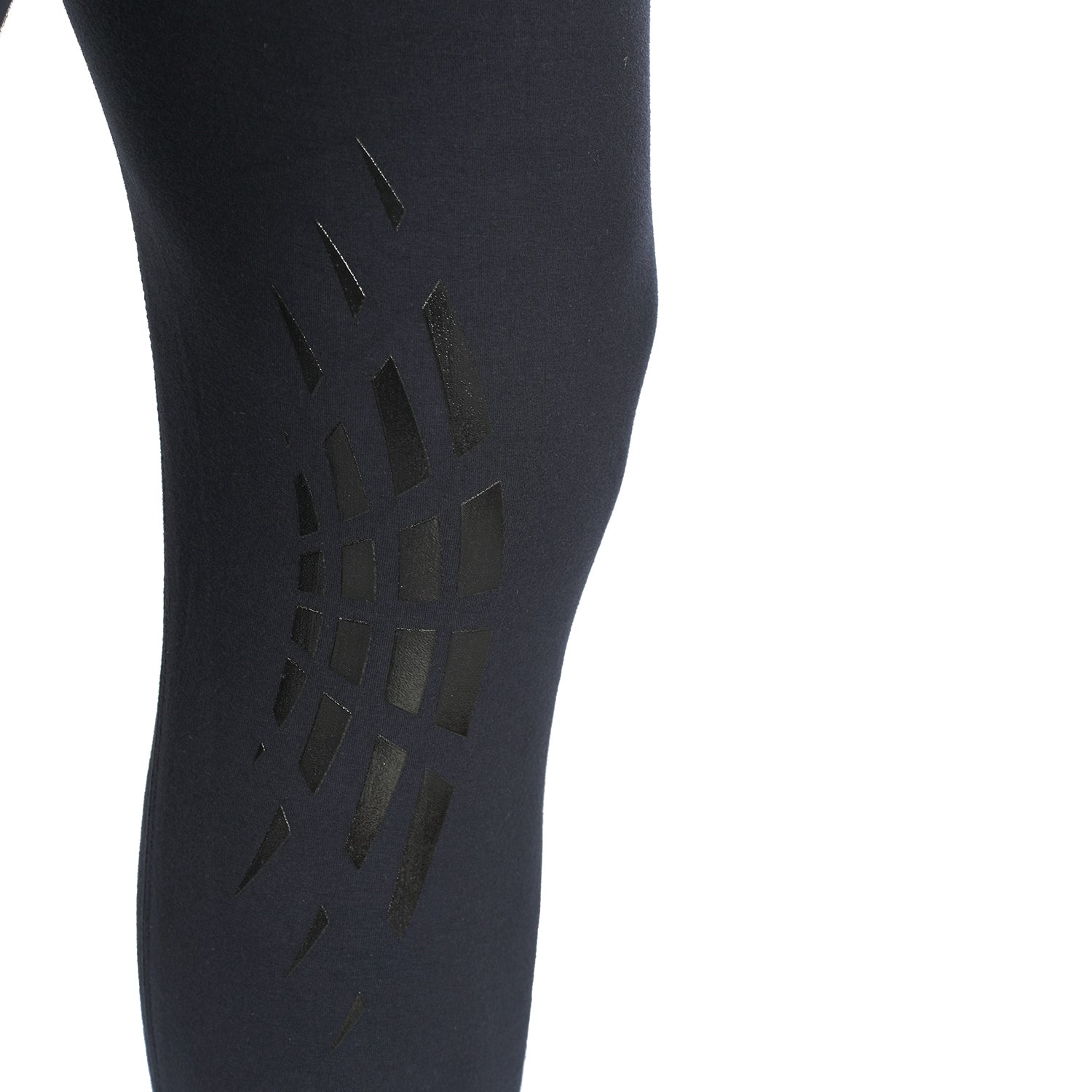Equestro Zeus Men’s Stretch Cotton Breeches with Knee Grip #colour_blue