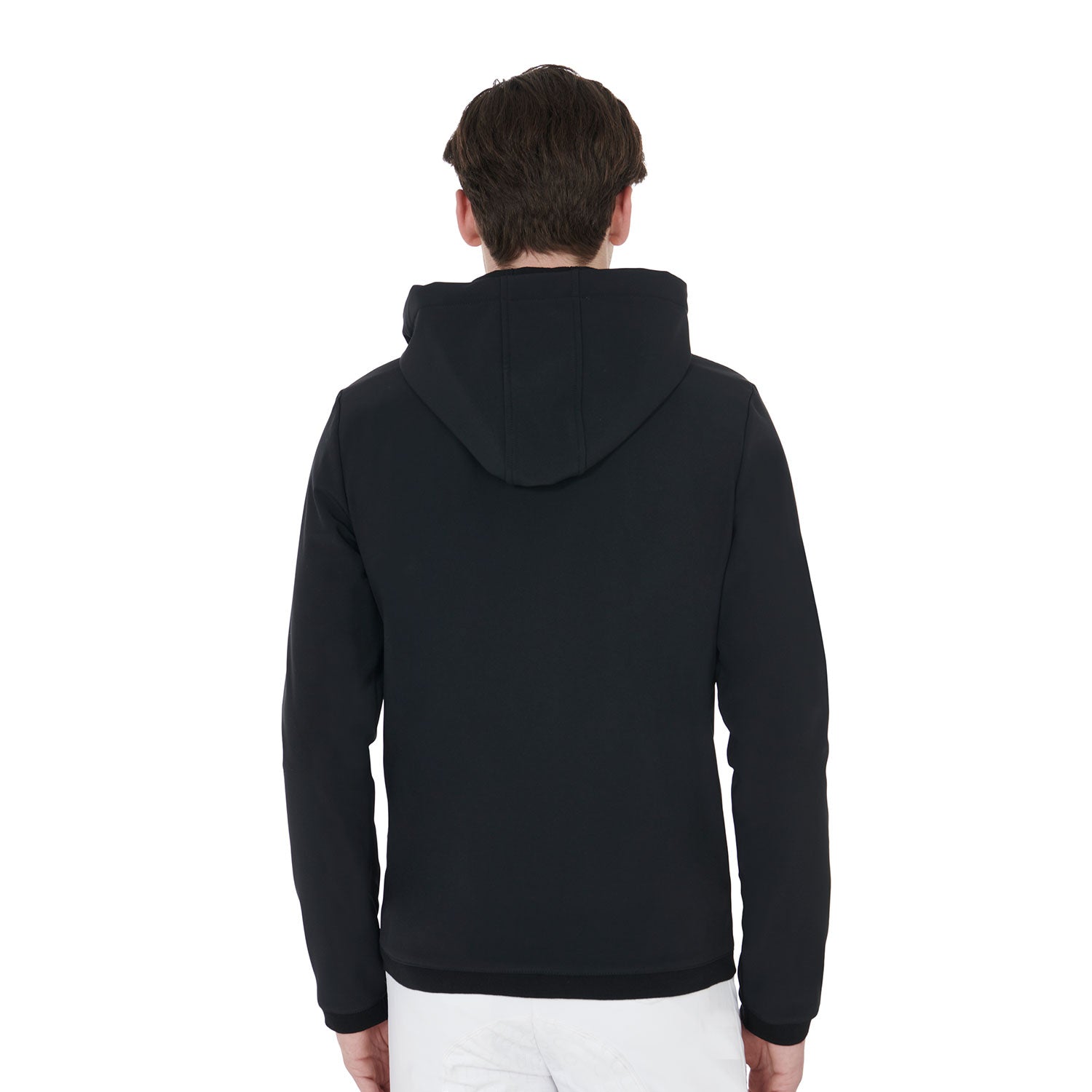 Equestro Men's Slim Fit Softshell Jacket With Internal Fleece #colour_black