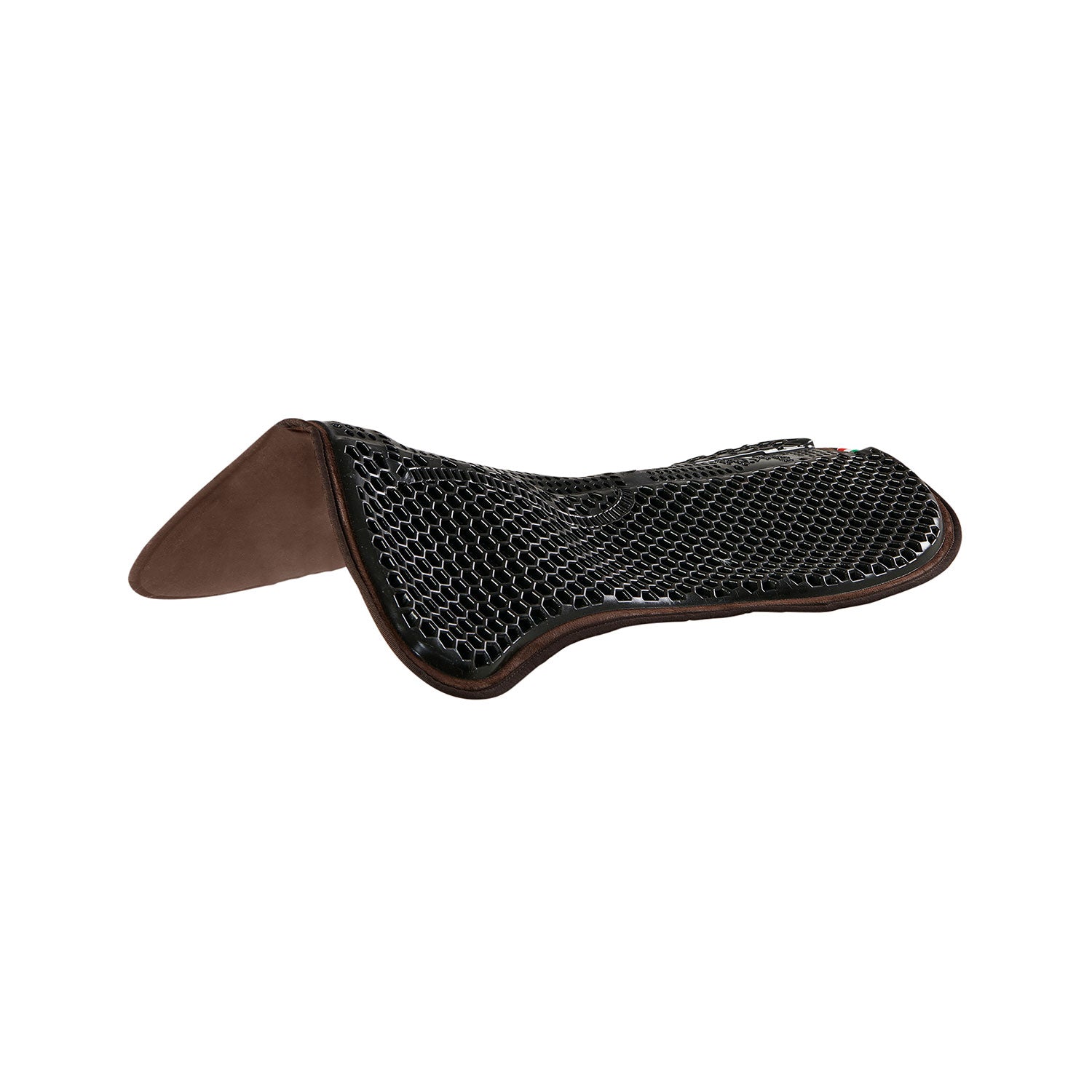 Acavallo Gel Ns Hexagonal Microfleece Flat #colour_black-brown