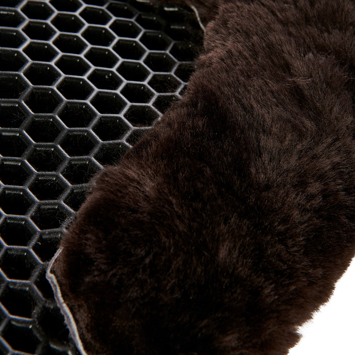 Acavallo Pad SP WFS Suede Rear Sheepskin Hexagonal Gel Flat #colour_brown-brown