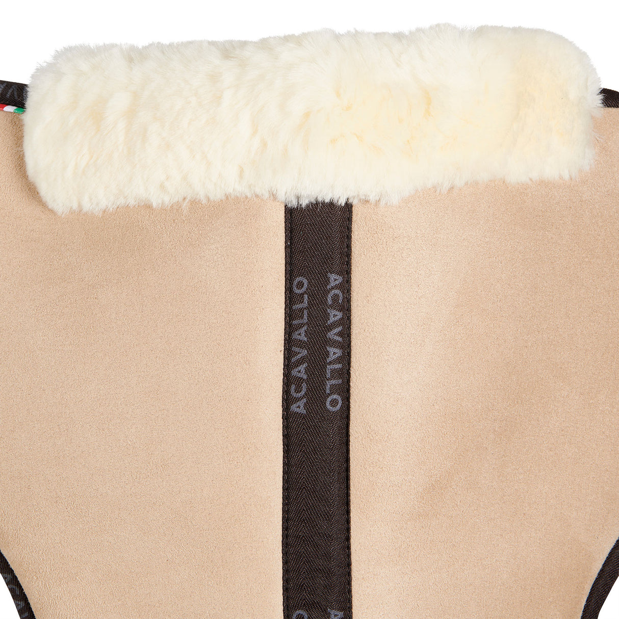 Acavallo Pad MF-S JCCS-S CW-CS Suede Cut-Out Sheepskin Flat #colour_beige_white