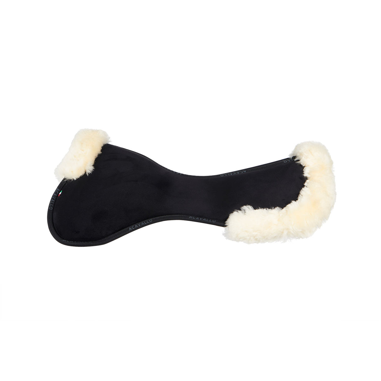 Acavallo Pad MF-S JCCS-S CW-CS Suede Cut-Out Sheepskin Flat #colour_black-natural