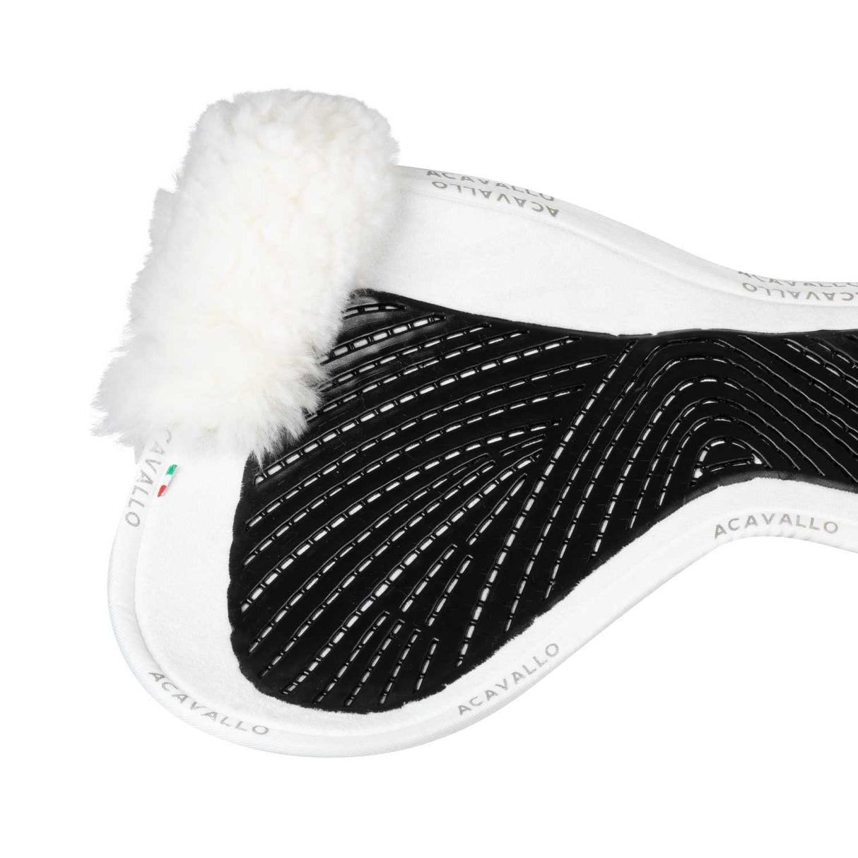 Acavallo Pad SP JCCS CW-CS Suede Cut-Out Sheepskin Twin Sided Gel Flat #colour_white-white