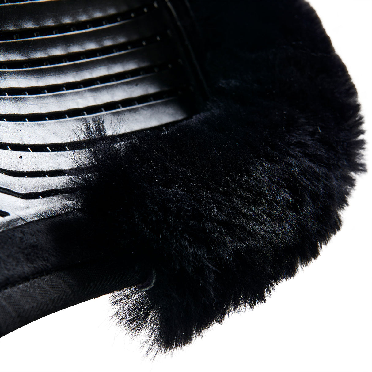 Acavallo Pad SP JCCS CW-CS Suede Cut-Out Sheepskin Twin Sided Gel Flat #colour_black-black