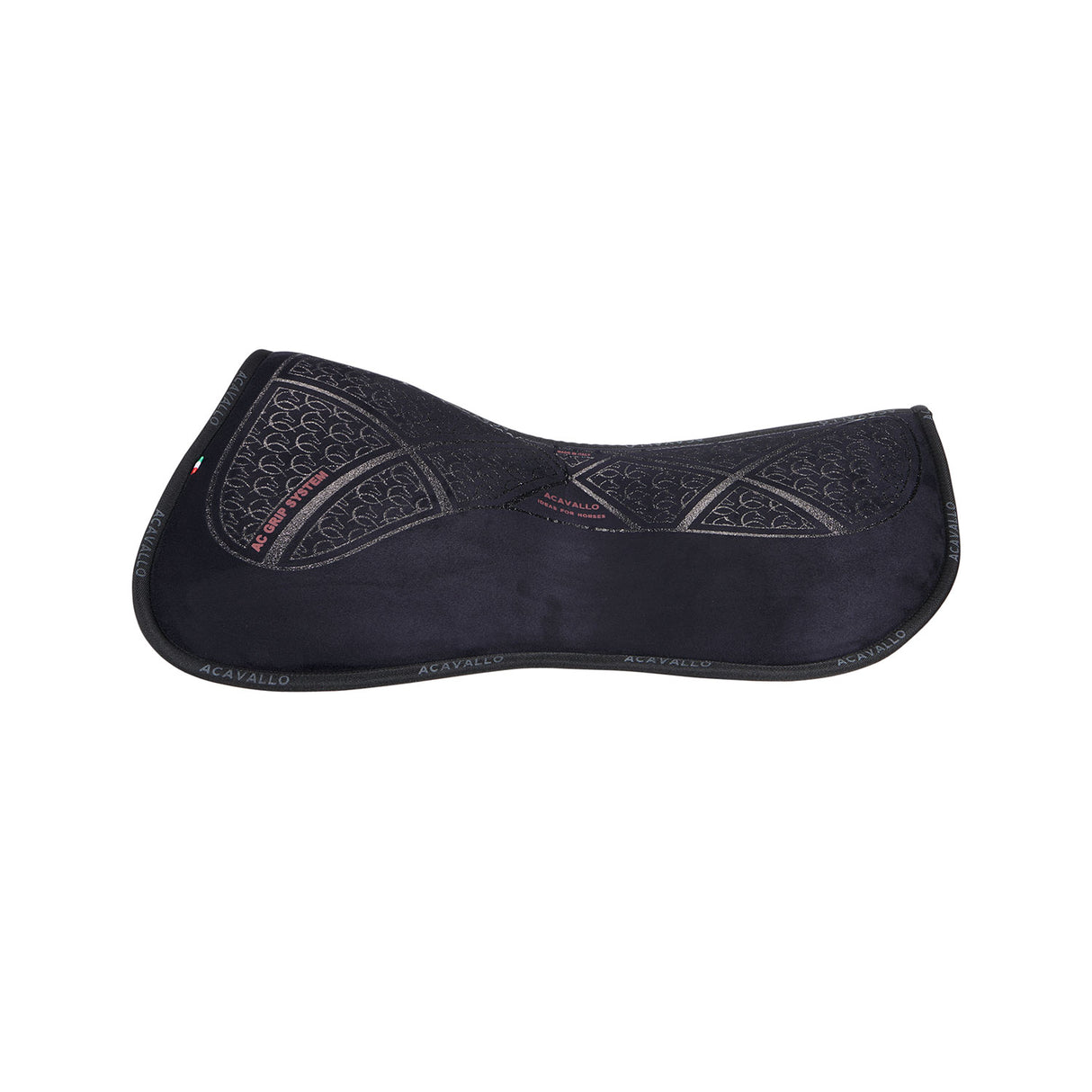 Acavallo Pad MF HPS CW-CS Suede AC Grip Flat #colour_black-silver