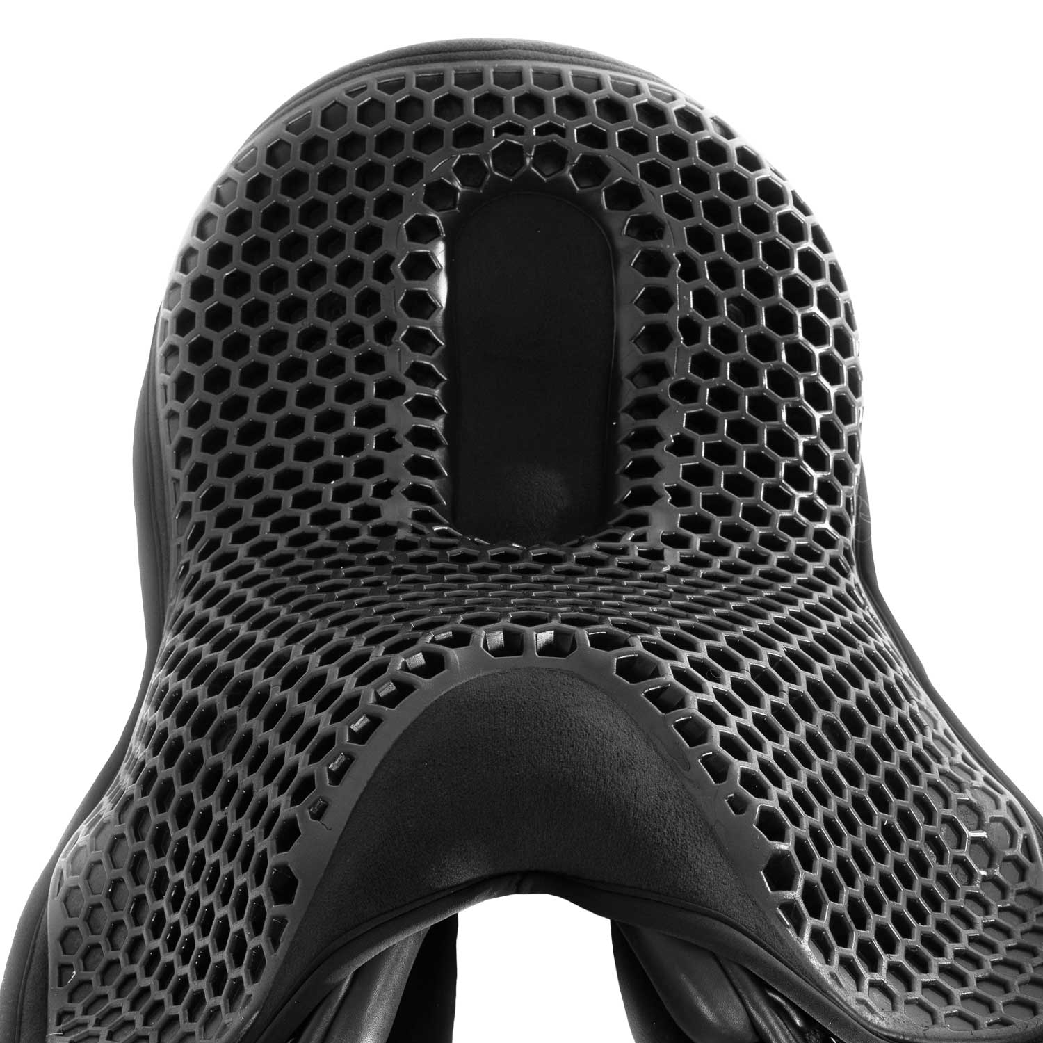 Acavallo Ortho-Coccyx Seat Saver Dressage Hexagonal Gel-Out Dri-Lex 20mm #colour_black