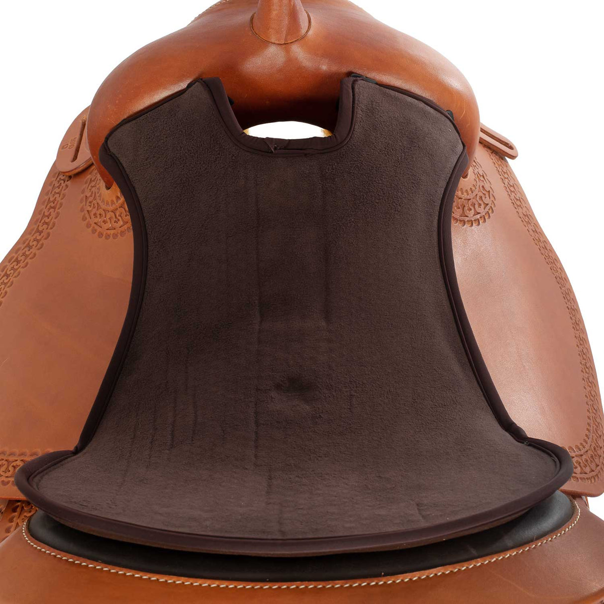 Acavallo Standard Seat Saver Western Classic Gel-In Dri-Lex 10mm #colour_brown