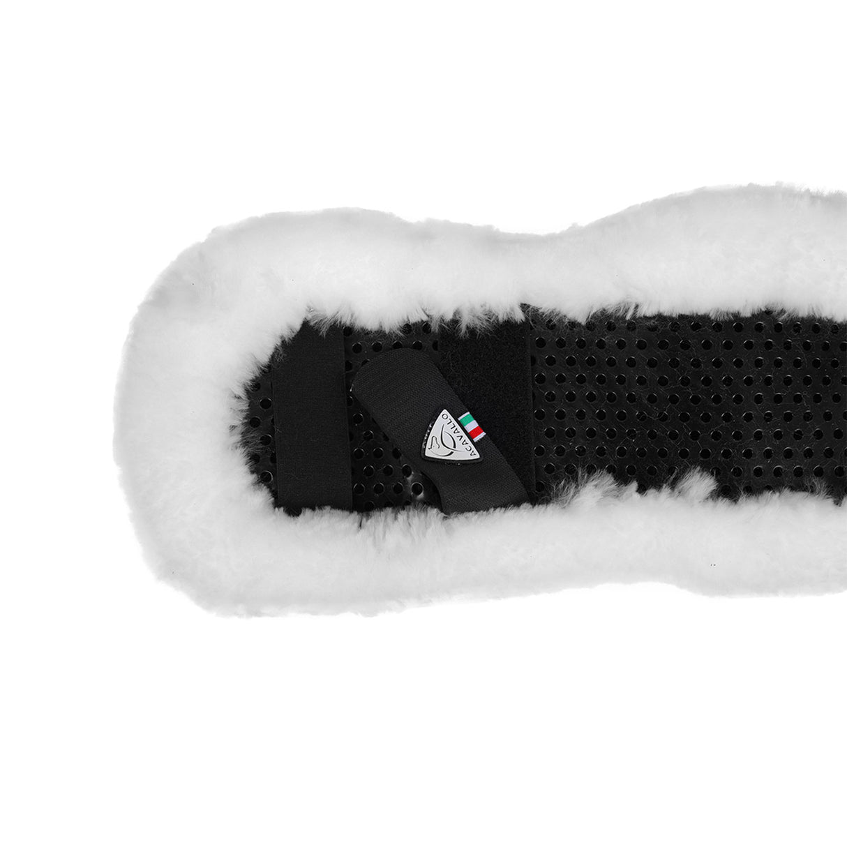 Acavallo Shaped Girth Sleeve Classic Gel Sheepskin #colour_white