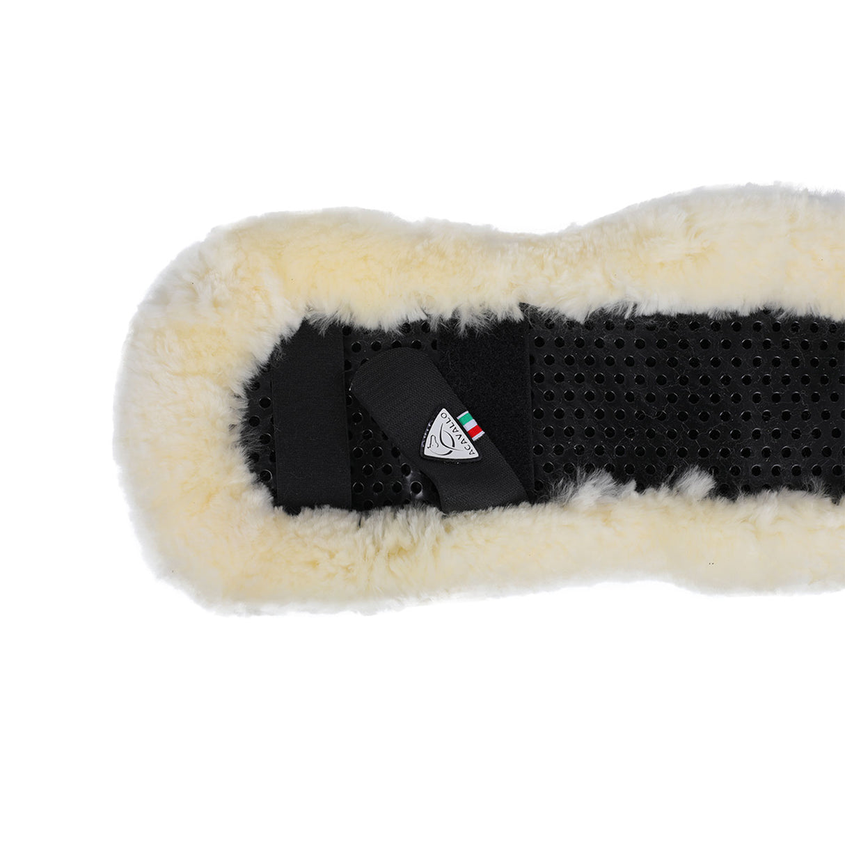 Acavallo Shaped Girth Sleeve Classic Gel Sheepskin #colour_natural