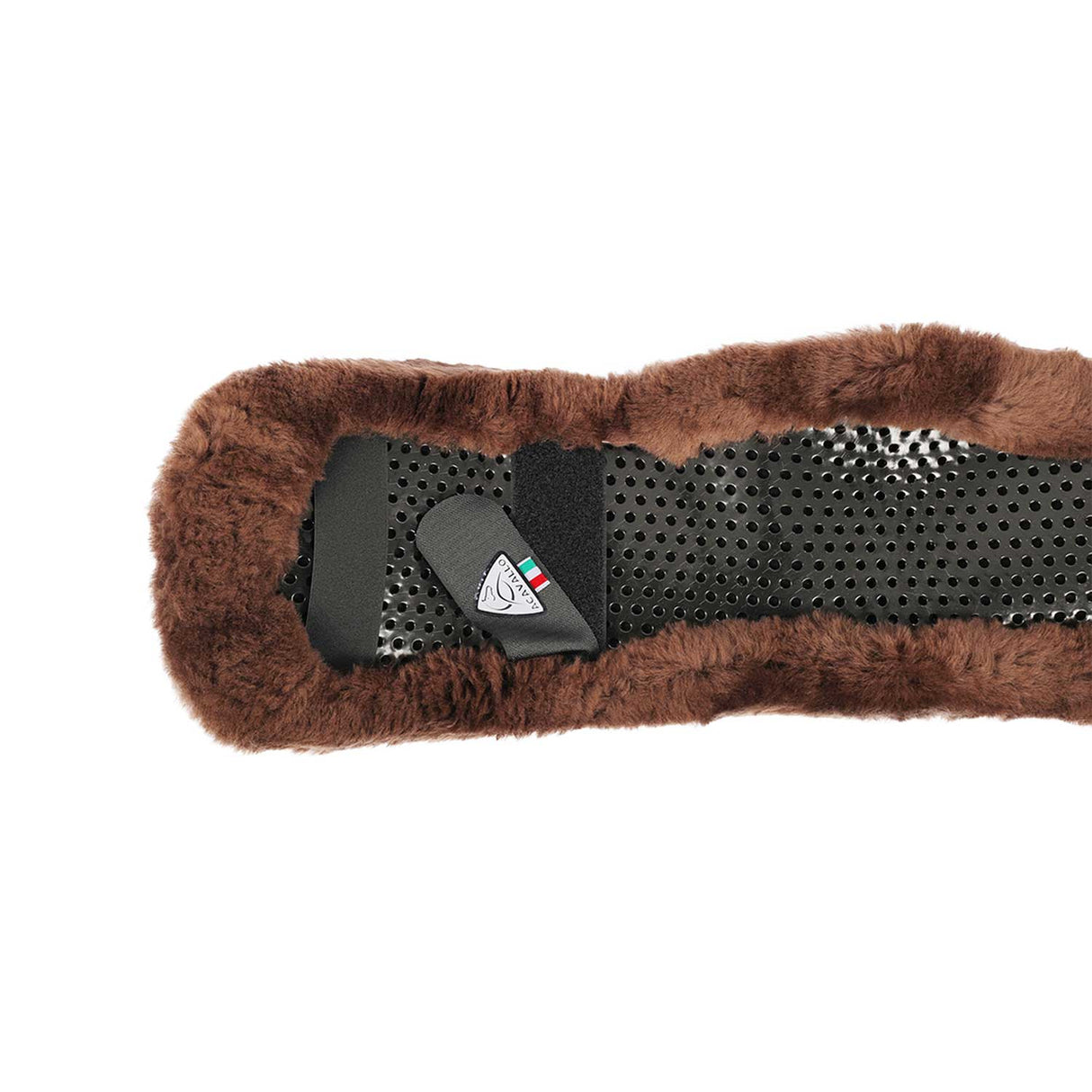 Acavallo Shaped Girth Sleeve Classic Gel Sheepskin #colour_brown
