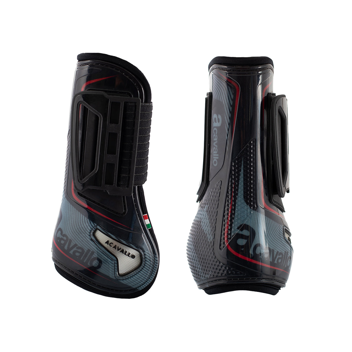 Acavallo Opera Gel Tendon Boots E-Click Fastening #colour_black