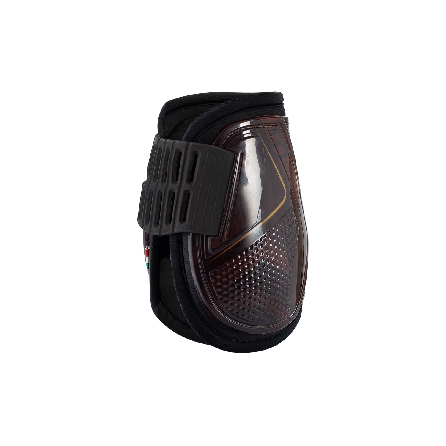 Acavallo Opera Fetlock Boots Elastic And Button Fastening #colour_brown