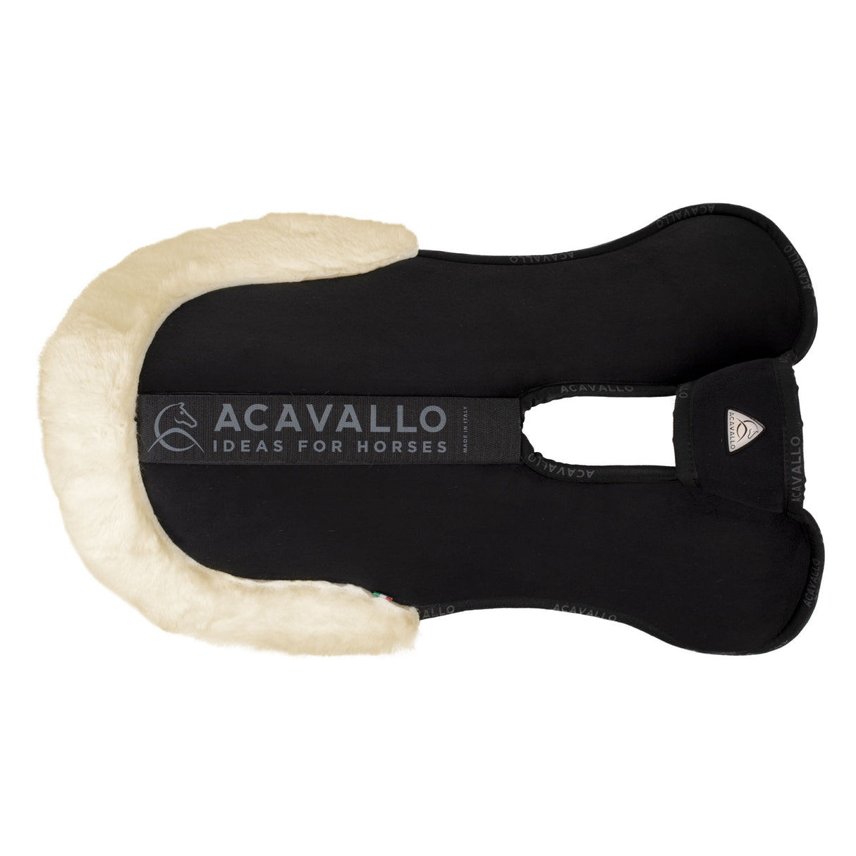 Acavallo Pad Piuma-FS WFS-FS Pocket Suede Front Riser #colour_black-natural