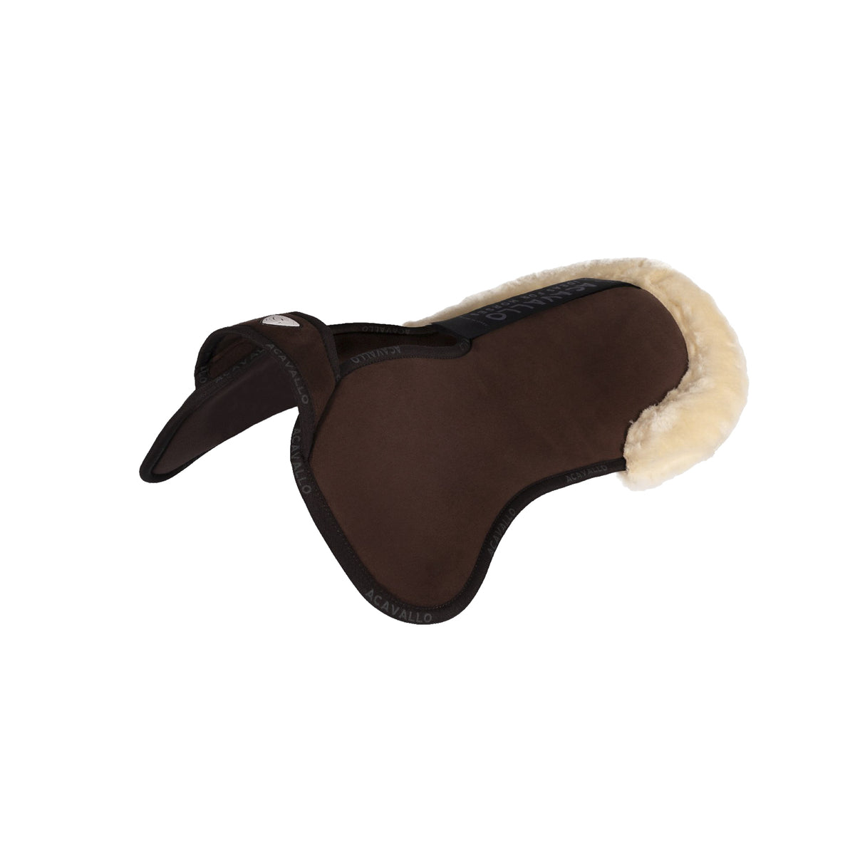 Acavallo Pad Piuma-FS WFS-FS Pocket Suede Front & Rear Riser #colour_brown-natural