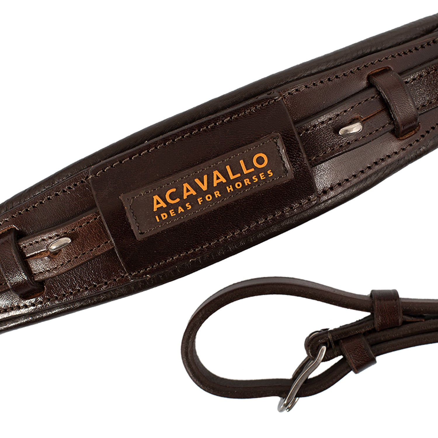 Acavallo Hackamore Noseband Calfskin #colour_brown