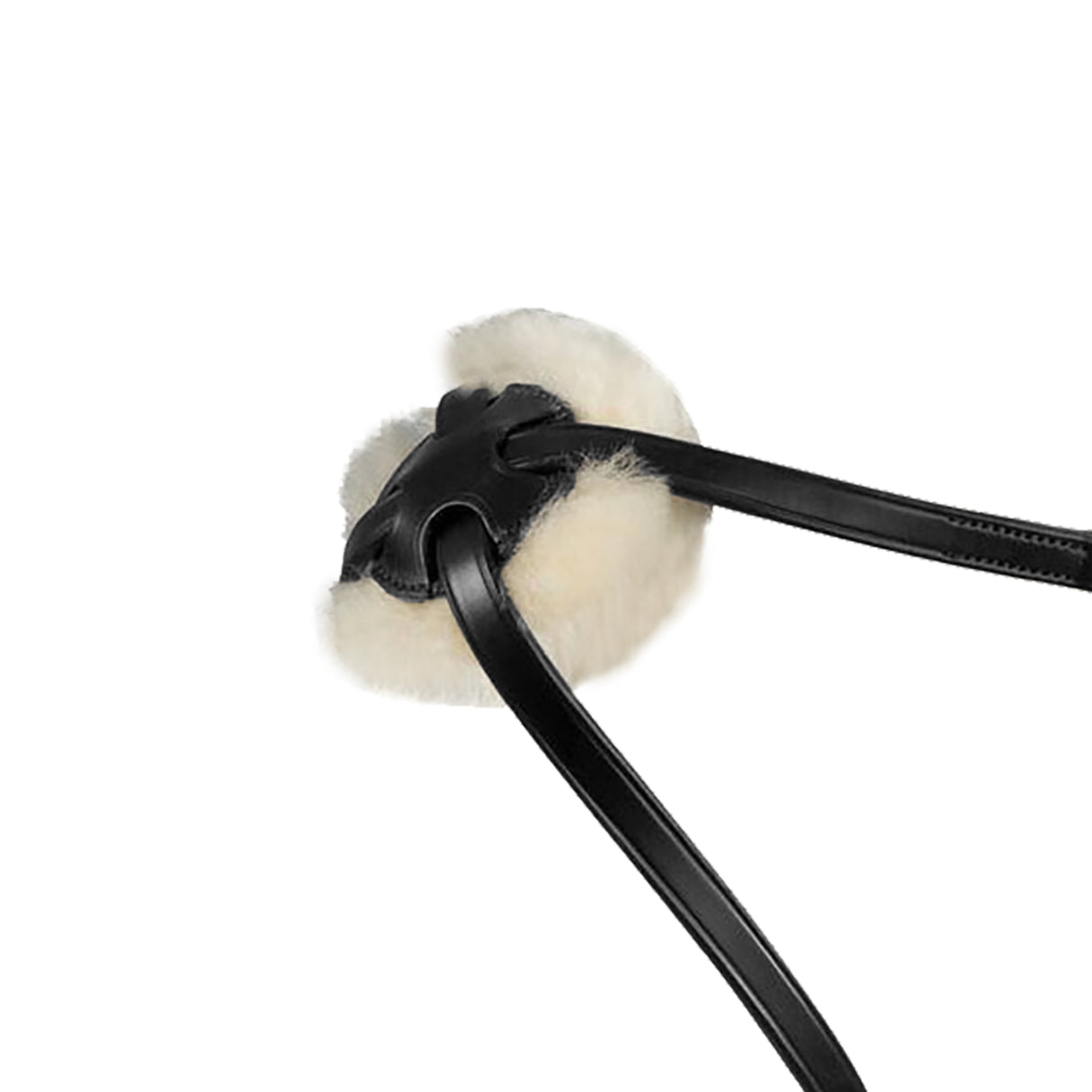 Equestro Leather Figure Eight Noseband Bridle #colour_black