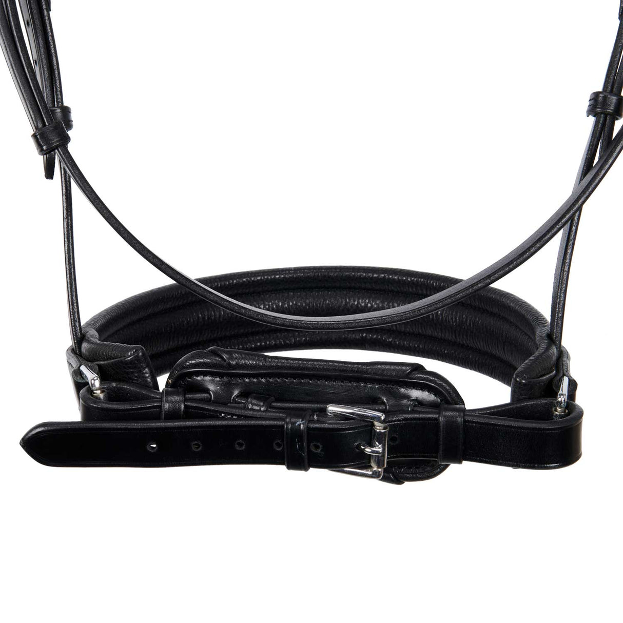 Equestro Leather Dressage Bridle Without Reins #colour_black