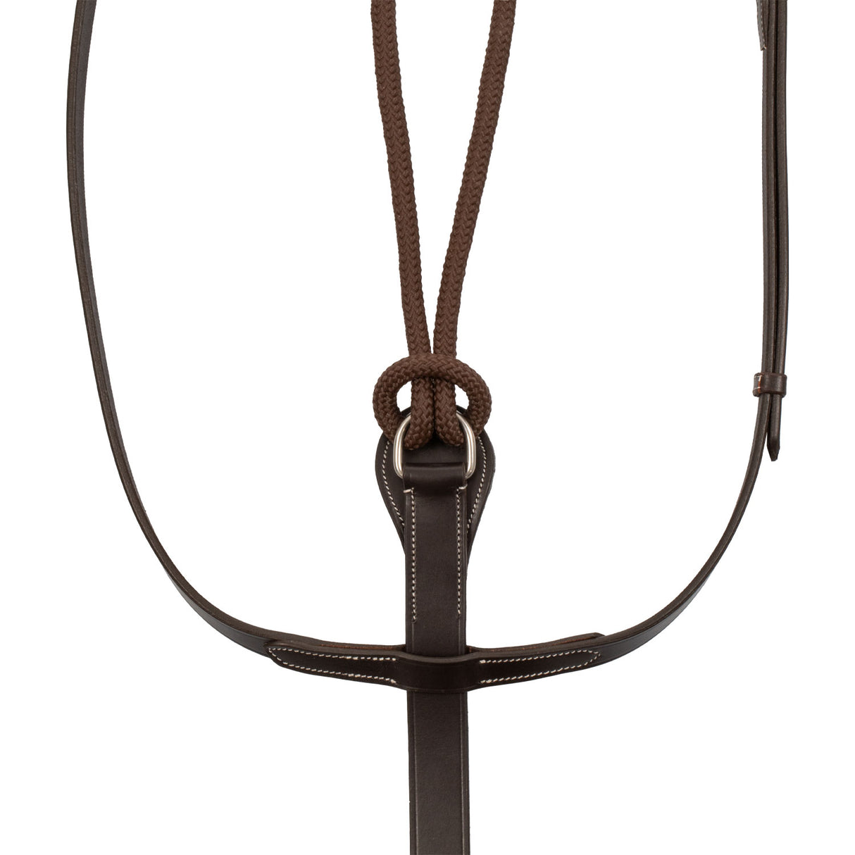 Equestro Reins With Leather And Rubber Martingale