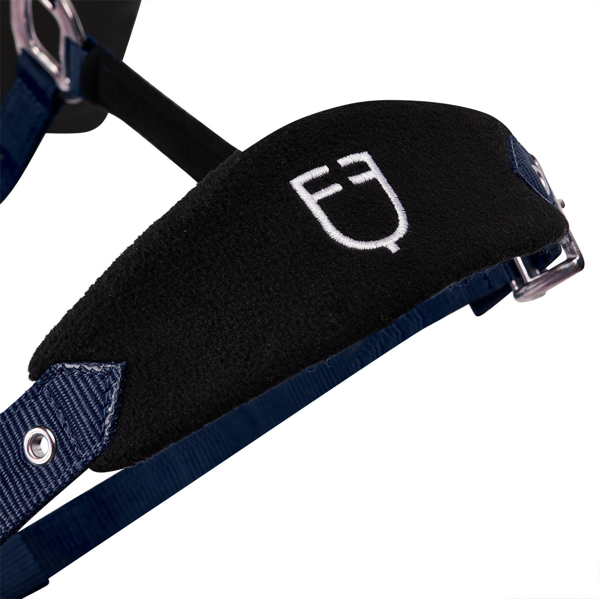 Equestro Halter With Double Adjustment And Lead Rope #colour_blue