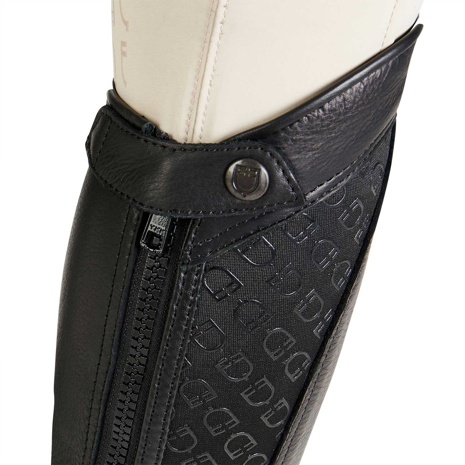 Equestro Unisex Gaiters Elastic Band With Logos #colour_black