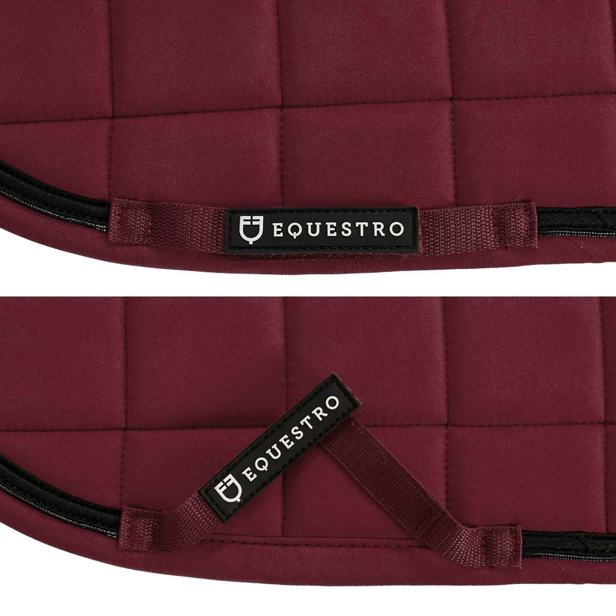 Equestro Shaped Jumping Saddle Pad #colour_burgundy