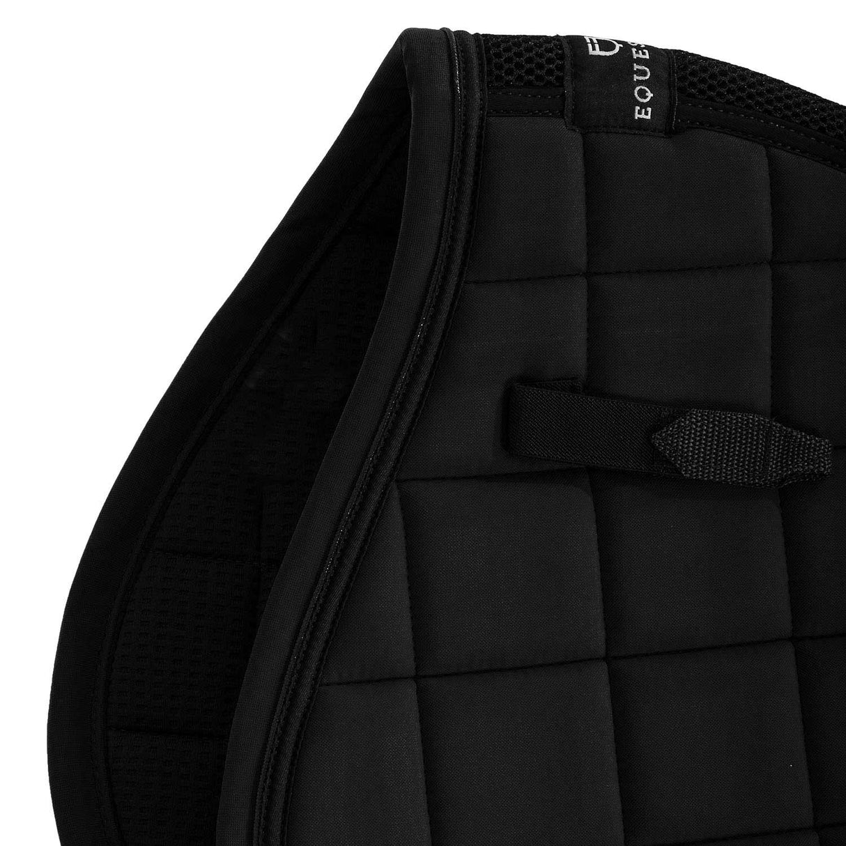 Equestro Jumping Saddle Pad In Breathable Technical Fabric #colour_black