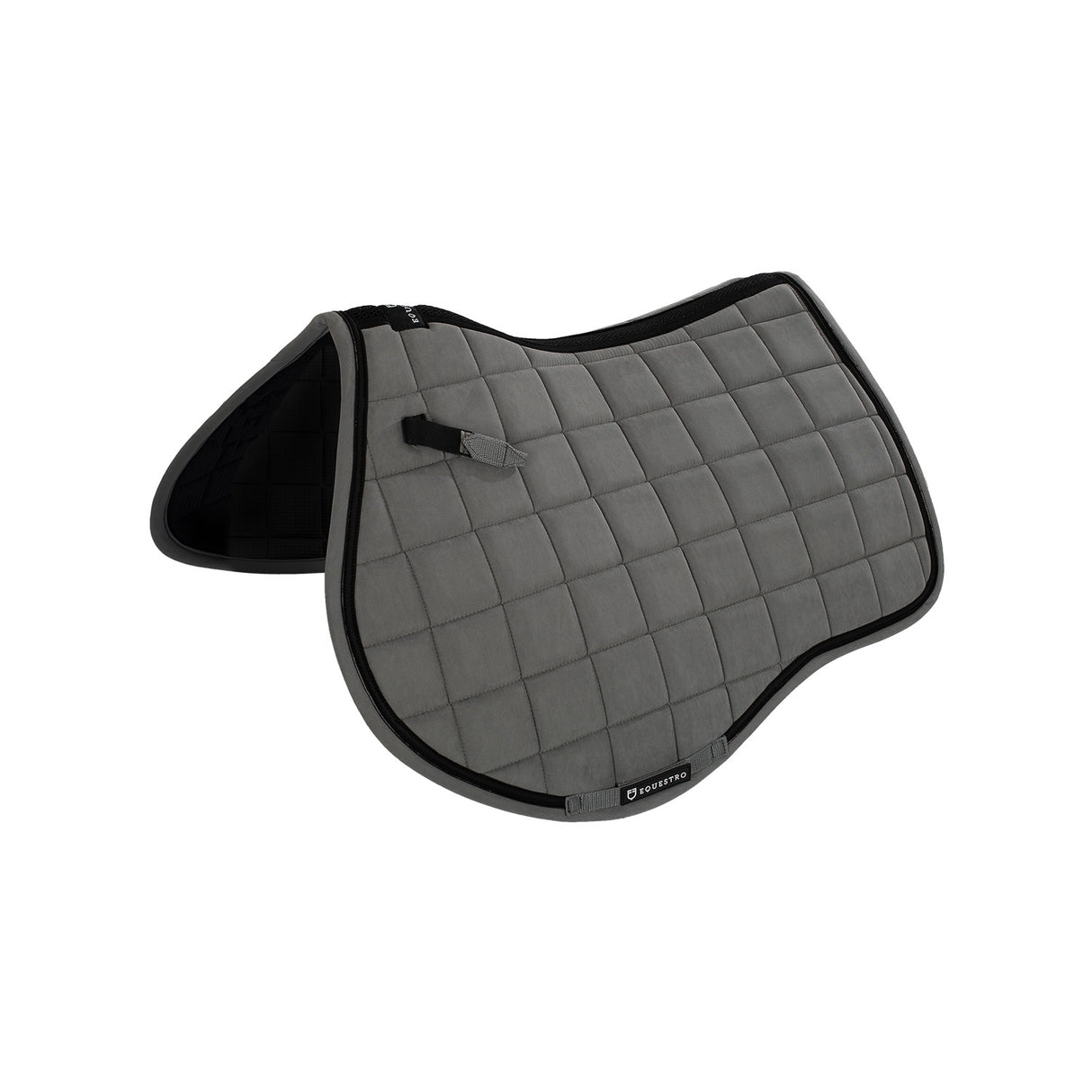 Equestro Jumping Saddle Pad In Breathable Technical Fabric #colour_grey