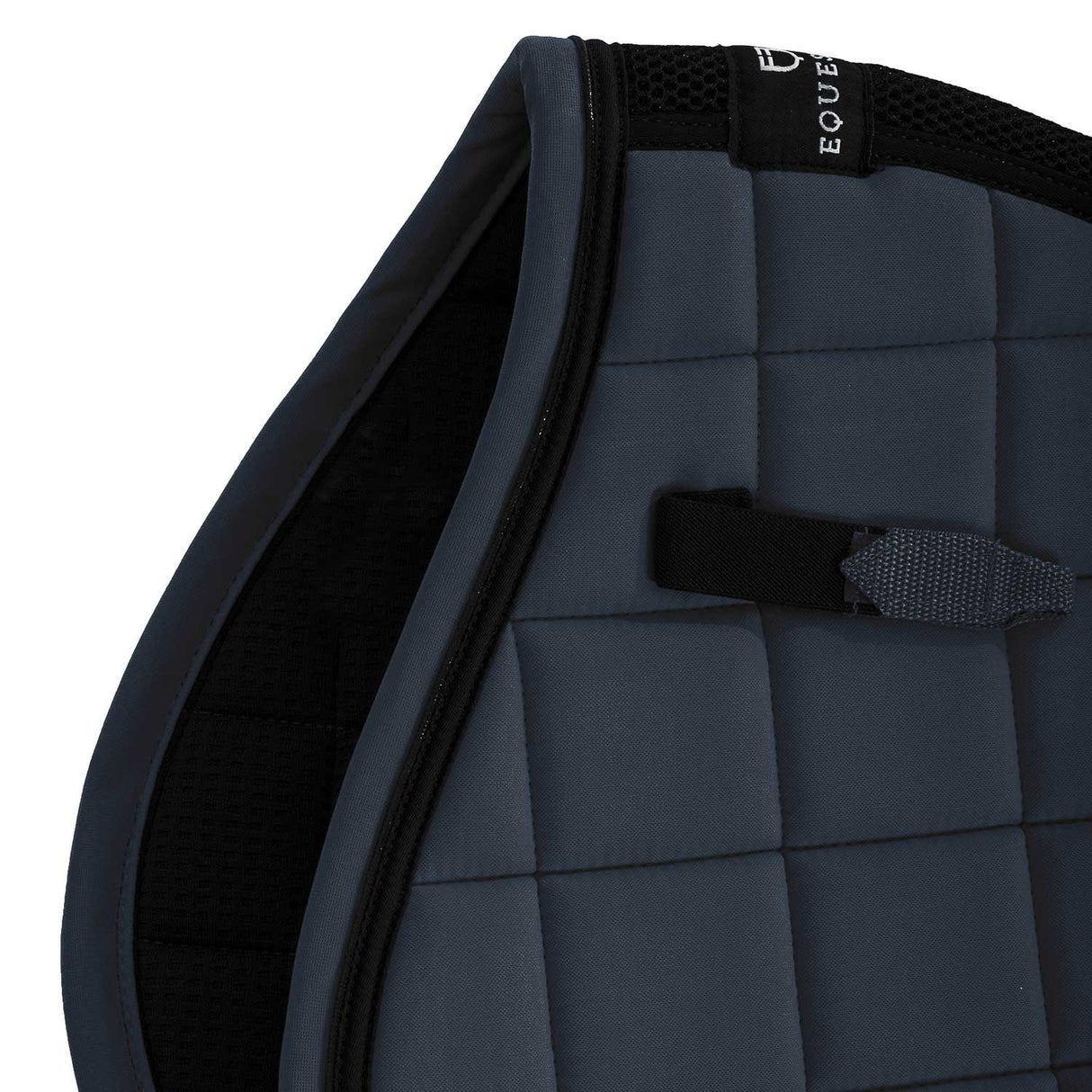 Equestro Jumping Saddle Pad In Breathable Technical Fabric #colour_blue