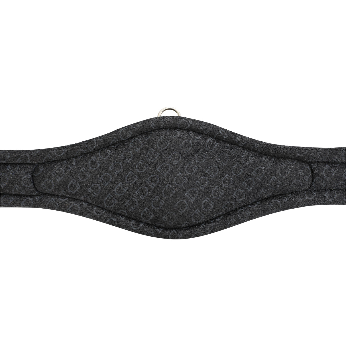 Equestro Jumping Girth Shaped Leather #colour_black